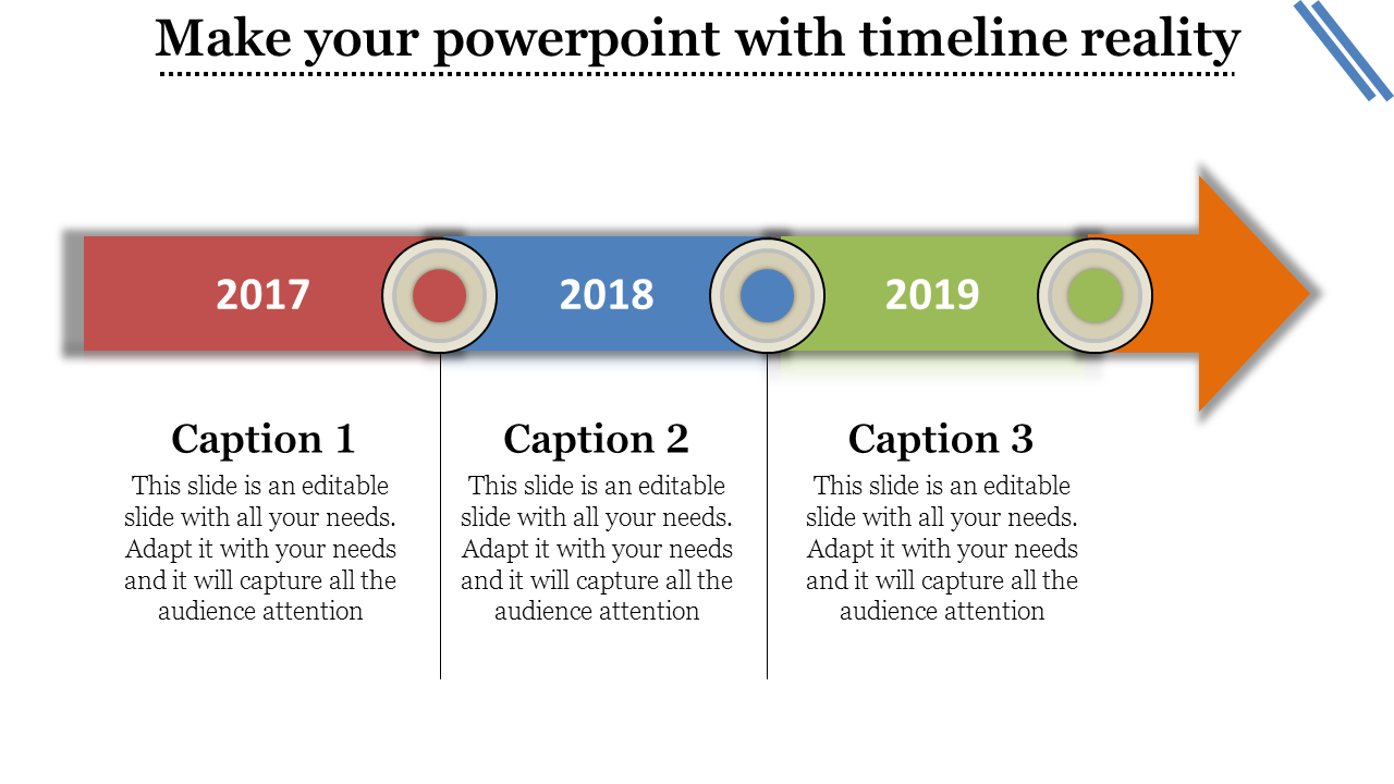 Free - Three Node PowerPoint With Timeline Design